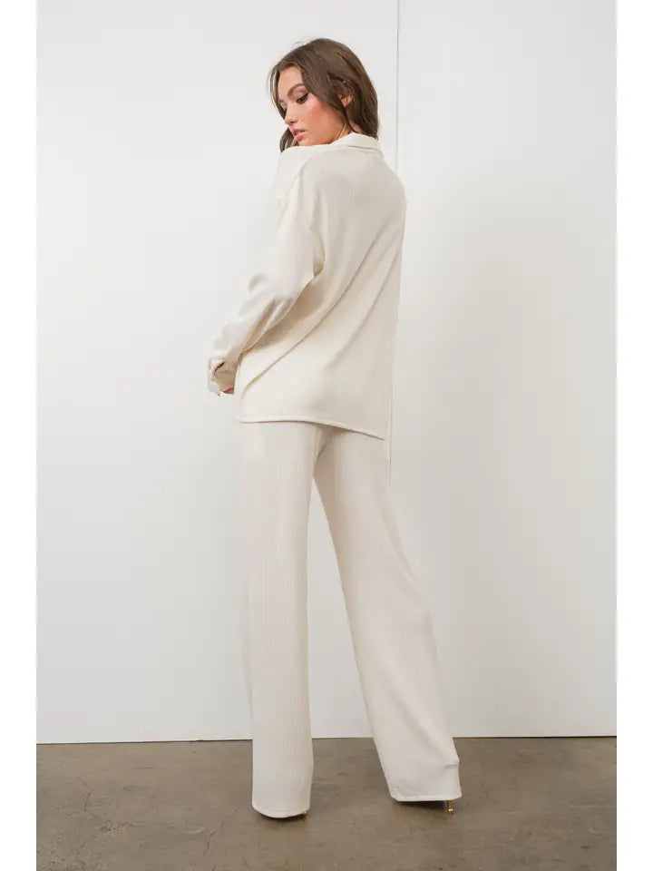 Pretty Garbage Oversized Textured Knit Shirt