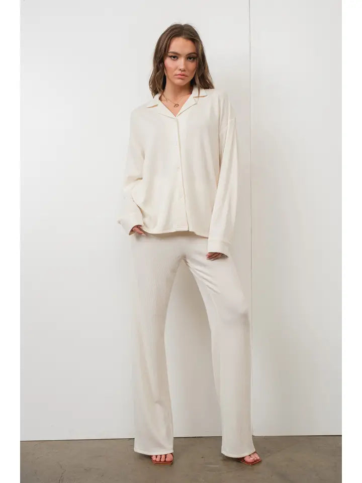 Pretty Garbage Oversized Textured Knit Shirt